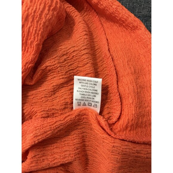 ADRIENNE VITTADINI Orange top Medium Size Twist Front Top shirt Textured - Picture 11 of 11